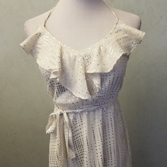 Jump Girl polka dot halter ruffled dress  women's size Small (Z-1) - Picture 5 of 8